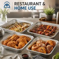 Große, flache Aluminiumfolien-Speisebehälter, Einweg-Dampftischschale für Catering, Buffet, Chafing Dish, Takeout und Restaurant-Service