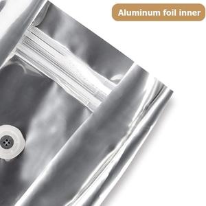 Sac à café en papier kraft imprimé sur mesure de haute qualité, écologique, à fond plat, avec valve et fermeture éclair, OEM - Product Image 6