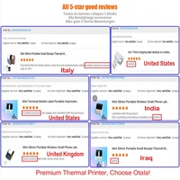 Imprimante thermique portable Bluetooth 58 mm pour reçus de point de vente mobile, commerce de détail, restaurant, facturation sans fil, Android, iOS, étiquettes adhésives