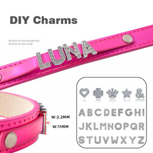 Collare <span class=keywords><strong>per</strong></span> <span class=keywords><strong>Cani</strong></span> Personalizzato Moderno - Targhetta <span class=keywords><strong>con</strong></span> Nome in Strass Fai-da-Te, Pelle PU <span class=keywords><strong>con</strong></span> Finitura Metallica Lucida, Lettere Incise al Laser <span class=keywords><strong>per</strong></span> Gatti - Product Image 5