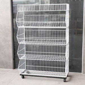 RD kim loại snack Rack hiển thị một mặt cửa hàng lưới kệ với Giỏ dây là viết tắt của siêu thị đồ ăn nhẹ lưu trữ - Product Image 5