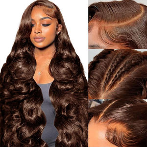 Perruques en cheveux humains vierges brésiliens 13x4/13x6 avec dentelle frontale – Styles Deep Wave et bouclés, dentelle HD transparente, sans colle - Product Image 3
