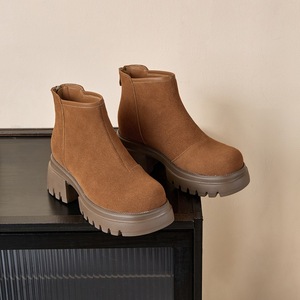 Stivali da <span class=keywords><strong>Donna</strong></span> con Tacco Rialzato in Pelle, Vendita Diretta dalla Fabbrica, Stivali alla Caviglia di Design - Product Image 3