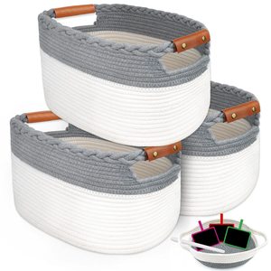 Cotton Rope Storage Basket Set of 3pc small baskets