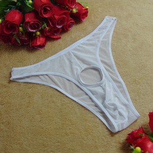 Lingerie sexy pour hommes, sous-vêtements transparents, maille hautement élastique, révélant le pénis, caleçons/strings, vente en gros auprès des fabricants. - Product Image 1