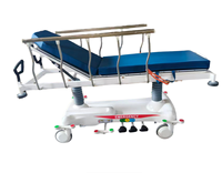 Chariot de transport pliable multifonctionnel pour patients, avec lit de transfert et support de perfusion en acier inoxydable, pour urgences hospitalières