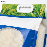 Sachets de riz imprimés sur mesure et sacs à huit soudures latérales, emballage souple de taille personnalisée avec impression numérique pour la vente au détail de riz