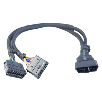 Câble séparateur OBD2 Y mâle vers femelle 16 broches J1962 Extension de diagnostic avec support de montage pour toutes les marques de voitures