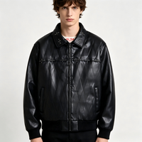 Veste bomber de style universitaire pour homme de haute qualité sur mesure, taille plus, imperméable, en cuir véritable, fermeture éclair, broderie