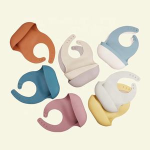 Bavoirs pour bébés en silicone, produits pour nouveau-nés, vente en gros personnalisée, imperméables, sans BPA, ensemble de bavoirs pour enfants, bavoirs d'alimentation pour bébés - Product Image 3