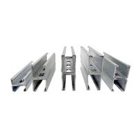Profilé en C galvanisé HDG, profilé en acier Unistrut, profilé en acier à fentes 41mmx41mmx2.5mmx6000mm, anti-corrosion, durable