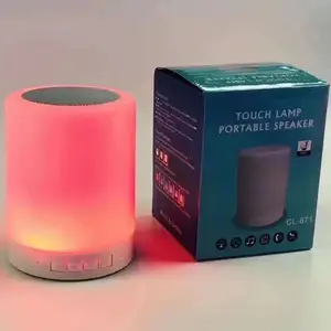 Lámpara de escritorio recargable con Control táctil, luz nocturna de mesita de noche, altavoz inalámbrico CL671, luz LED portátil, Mini altavoz BT para música