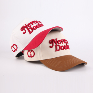 Di alta qualità personalizzato 5 pannello berretto da Baseball 3D ricamato Logo in cotone lavato telaio per uso esterno cappelli sportivi cappelli - Product Image 3