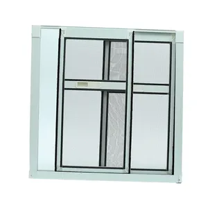 Adjustable Mosquito Net Window Screen in Wood/PVC Frame