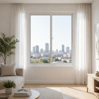 Fenêtre coulissante à double battant de haute qualité Coast Maker Direct avec verre sur mesure pour balcon et mur latéral de chambre