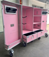 BRAVO Boîte de rangement mobile pour équipement d'équitation de couleur rose personnalisée Boîte de selle pour chevaux