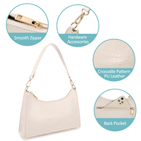 Nouvelles dames élégantes petit sac à bandoulière sacs à main femmes pochette sac à main solide fermeture éclair mode sac de messager pour rencontres fête Shopping