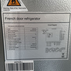628L French Door <b>Refrigerator</b> for Home Side by Freezer Refrigerated Four Doors Ice Maker Household With Water Dispenser Refriger - Product Image 5