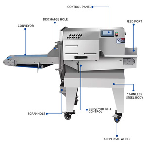 Trancheuse à viande commerciale entièrement automatique nouvelle condition multifonction Bacon <span class=keywords><strong>jambon</strong></span> Deli trancheuse à viande cuite à bas <span class=keywords><strong>prix</strong></span> - Product Image 4
