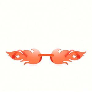 Gafas de Sol Divertidas al por Mayor, Personalizadas, Coloridas, Promocionales, para Fiestas, sin Montura, Estilo Punk, con Llamas, para Hombre y Mujer - Product Image 3