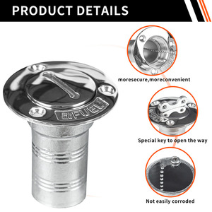 Stainless Steel Top <b>Cap</b> For Boat Fuel Water Fill Deck Access <b>Marine</b> Hardware Replacement Part - Product Image 5