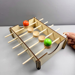 Jeu de bureau en bois à billes rotatives pour enfants de 3 à 7 ans, entraînement de la coordination œil-main, jouet éducatif - Product Image 1