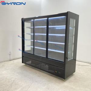 Réfrigérateur de supermarché personnalisé, vitrine à trois portes en verre, armoire à rideau d'air, réfrigérateur de présentation - Product Image 2