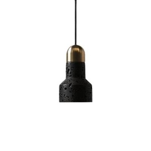 Lámpara Colgante Industrial Nórdica Negra de Piedra, Latón y Cemento para Barra, Restaurante, Dormitorio - Product Image 5