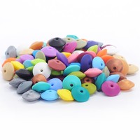 Venta al por mayor de cuentas de silicona de alta calidad cuentas de lentejas cuentas de ábaco joyería de bricolaje seguro sin BPA dentición del bebé