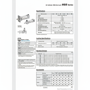 กระบอกลมนิวเมติก SMC MDBBD80-160-HN ชิ้นส่วนนิวเมติก - Product Image 1