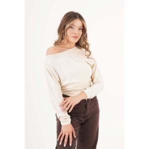 Camiseta Básica sin Costuras con Cuello en V y Mangas Murciélago para Mujer, Color Gris Piedra, Tela Delgada y Cómoda para Uso Diario - Product Image 2
