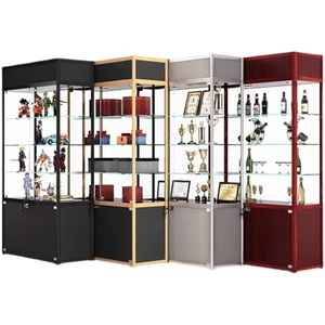 Glass prizes trophies certificate cabinet jewelry stationery shelves