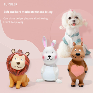 Forma de dibujos animados de animales pequeños, artefacto de alivio vocal y aburrimiento, juguete interactivo resistente a mordeduras para perros de látex de dibujos animados para mascotas - Product Image 3