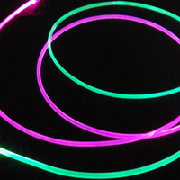 Lumière latérale flexible en fibre optique LED PMMA en forme d'étoile, diamètre 1,0 mm, étanche IP66, lumière du jour 6000K, rechargeable au lithium