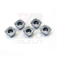 Plaquettes de fraisage SDMT Série PVD revêtues de TiAlN, grade YG2125, ISO P10-P30, pour finition d'acier et d'acier inoxydable, 4 arêtes de coupe
