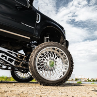Jantes de camion forgées polies sur mesure SL 28X12 28X16 20X12 22X12 24X14 à déport profond avec entraxes 8X165.1 8X170 6X135 pour Ram 2500 Ford F150