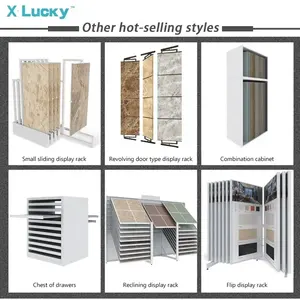 Étagères à livres en marbre de luxe modernes, présentoir à carreaux de céramique à <span class=keywords><strong>dalle</strong></span> coulissante, présentoir à carreaux à traction horizontale - Product Image 4