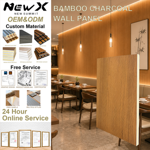 Panel de Pared Interior de Bambú de 8 mm, Panel Decorativo de PVC con Acabado de Madera, Impermeable y Fácil de Limpiar, para Restaurantes y Comercios - Product Image 1