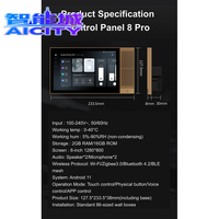 SQ 2025 Golden Security TPA08 Tuya Panel de Control Táctil Inteligente para el Hogar de 8 Pulgadas con Alexa Integrada, Kit de Hogar Inteligente