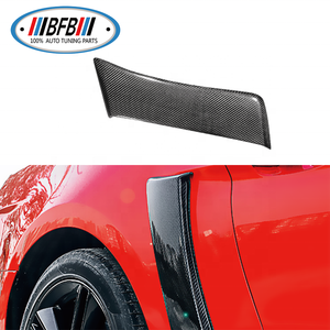 Décorations extérieures de carrosserie en carbone brillant de haute qualité, garnitures latérales, panneaux de ventilation des ailes arrière, protection pour <span class=keywords><strong>Mustang</strong></span> 2015-2019 - Product Image 1