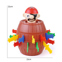 Baril pirate en forme d'épée à éclatement aléatoire, jouet interactif pour enfants, mini-jeu de table, jeu de farces et de tours, cadeau