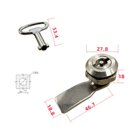 Cylindres de serrure à came à quart de tour en acier inoxydable de haute qualité, serrure à came triangulaire réglable pour armoire de serveur réseau HN