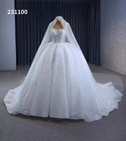 Feishiluo luxueux col carré perlé robe de bal pleine perle sans manches dentelle fleur robe de mariée lourde perles brillantes couture