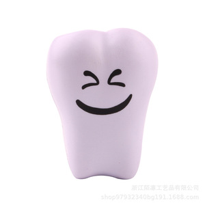 Pu Foam Tooth Fidget Toy High <b>Rebound</b> Stress Reliever Cartoon Shape For Kids 8 13 Years Unisex - Product Image 5