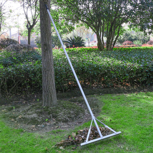 Aluminiumlegierung Rasenrechen mit Metallgriff für Garten und Sand – OEM - Product Image 4