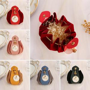 Bolsa de Cuero con Cordón para Dulces, Bolsa de Regalo de Franela, Decoración de Favores de Boda, 1 Unidad - Product Image 4