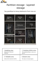 Modern Style Ant Box Wardrobe Removable Solid Wood Wardrobe Factory for the Project Family House