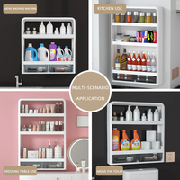 Étagère de rangement pour salle de bain, armoire de rangement pour articles de toilette, panier de douche, étagère d'angle pour douche sans perçage