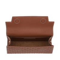 Sac messager en cuir de chameau pleine fleur avec impression florale personnalisée pour femme, sac à main de luxe OEM avec logo