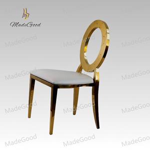 MGS2020009 Terra Posteriore In Acciaio Inox Dorato Banchetto di Nozze Sedia Da Pranzo - Product Image 3